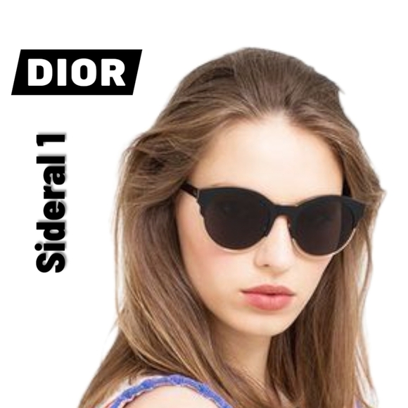 DIOR Black and Gold Sideral1 Round Frame J63Y1 Unisex Sunglasses main image 11